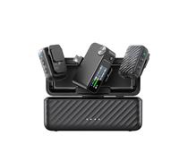 Plyisty Reducción de Ruido de 40dB Impulsada por IA, Salida USB C sin Interrupciones, Micrófono Lavalier Portátil con Precisión de 32 bits para Podcasts, Conferencias, Entrevistas (Boyam 2-02)