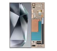 Plyisty Reemplazo de Pantalla de Teléfono de 6,8 Pulgadas para S24 Ultra 5G SM-S928U Ensamblaje de Digitalizador de Pantalla Táctil de Teléfono con Herramientas de Marco Soporte de Huellas (Grey)