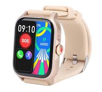Plyisty Reloj Inteligente para Hombres Mujeres, 1,85 "HD Pantalla Fitness Tracker Smartwatch, Múltiples Modos Deportivos, Seguimiento Continuo de la Salud, IP68 a Prueba de Agua, para (Beige)