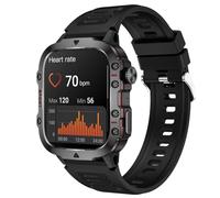 Plyisty Reloj Inteligente para Mujeres y Hombres, Reloj Inteligente Bluetooth de 1,96 Pulgadas con Pantalla Táctil Rastreador de Actividad Física a Prueba de Agua Responder/Hacer (Black)