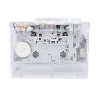 Plyisty Reproductor de Casetes Portátil a MP3, Convertidor Digital, Batería, Alimentación USB, Conector Auxiliar de 3,5 Mm, Diseño Transparente para Parque Familiar.