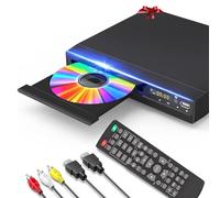 Plyisty Reproductor de DVD HDMI para TV 1080P sin Región, Mini Reproductor de CD Portátil con USB/CD/MP3, Máquina de Karaoke Estéreo en Casa con Entrada de Micrófono, Compatible con (UE)