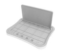 Plyisty Rinconera de Entrenamiento para Perros con Columna, Bandeja (White) | Orinal de entrenamiento de malla para mascotas con soporte para almohadilla para orinar para cachorros, bandeja de baño