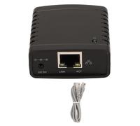Plyisty Servidor de Impresión USB de Ethernet con Función de Administración Web para TV Smart TVS Impresoras Cámaras Capetales, Material de ABS Sólido Color Negro (Enchufe de la UE)