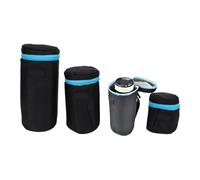 Plyisty Set de la Bolsa de Lente de 4 Paquetes, Bolsa de la Cámara de Cremallera Impermeable de Neoprene, Incluye Tallas Pequeña, Mediana, Grande y Extragrande