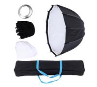 Plyisty Softbox Tipo Paraguas De 35,4"/90 Cm, De Desmontaje Rápido con Montura Bowens, Diseño Parabólico Profundo, Rejilla De Panal, Difusores De Luz, Bolsa De Transporte