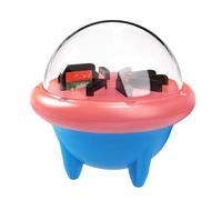 Plyisty Soporte de Carcasa Tarjeta de Juego para 2 OLED Lite, 10 Ranuras Cartucho, Cubierta Transparente y Diseño Rotativo 360 ° para Visualización, Organización, Almacenamiento (Azul Rojo)
