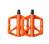 Plyisty Tabla de Pedaleo de Plataforma Ancha Antideslizante para Bicicletas de Montaña y de Carretera, Rodamientos Duales DU para una Conducción Segura (Orange)