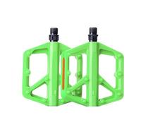 Plyisty Tabla de Pedaleo de Plataforma Ancha Antideslizante para Bicicletas de Montaña y de Carretera, Rodamientos Duales DU para una Conducción Segura (Green)
