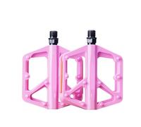 Plyisty Tabla de Pedaleo de Plataforma Ancha Antideslizante para Bicicletas de Montaña y de Carretera, Rodamientos Duales DU para una Conducción Segura (Pink)