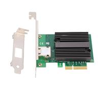 Plyisty Tarjeta Adaptadora de Red Ethernet, Tarjeta de Expansión Gigabit PCIe X4 10G con Dedos Chapados en Oro y Disipador de Calor, para Controlador AQC113, Enrutador NAS de Servidor