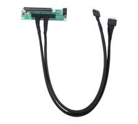 Plyisty Tarjeta de Adaptador de Bifurcación PCIe 4.0 X16, Enchufe y Reproducción de Cable de Extensor Dividido de 65 Cm para la Placa Base de PC, Ancho de Banda Gen4 256Gbps, 25.6
