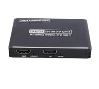 Plyisty Tarjeta de Captura 4K, Dispositivo de Captura de Vídeo USB 3.2 con Paso HDR y VRR, para Mac OS OBS Streaming Gaming Recording