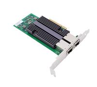 Plyisty Tarjeta de Red de Doble Puerto de 10 GB PCIe X8 para X550, 10GBASE-T RJ45 Adaptador de Servidor Ethernet Nic, Compatible con Server 2025 Linux Ubuntu Soporte de Perfil bajo