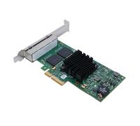 Plyisty Tarjeta de Red Gigabit de 4 Puertos, Adaptador de Servidor PCIe Ethernet con Chip I350 con Gestión de Tráfico QoS Agregación VLAN de Perfil bajo