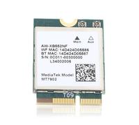 Plyisty Tarjeta de Red Inalámbrica MT7902 WiFi 6E, M.2 2400Mbps 2,4GHz 5GHz 6GHz Tarjeta de Red WiFi de Triple Banda con Adaptador de Red Bluetooth 5.2 para 10 11 para Linux