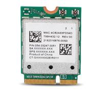 Plyisty Tarjeta de Red QCNCM865 WiFi 7, Adaptador Inalámbrico de Triple Banda de 5,8 Gbps M.2 NGFF, Módulo de 6 GHz 5G 2,4 G para Ordenador Portátil