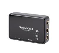 Plyisty Tarjeta de Sonido USB Externa, Adaptador de 192kHz 32bit Virtual 7.1 Surround Sound con Conector de Auriculares de 3.5mm para PC Gaming, y Mac