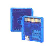 Plyisty Tarjeta Flash DSPico DS para NDS DSi 3DS 2DS, Alimentado por MCU RP2040, Cartucho de Juego de Código Abierto de Actualización R4 con 6 MB/s, Modo DS y Soporte Pico Launcher (Azul transparente)