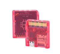 Plyisty Tarjeta Flash DSPico DS para NDS DSi 3DS 2DS, Alimentado por MCU RP2040, Cartucho de Juego de Código Abierto de Actualización R4 con 6 MB/s, Modo DS y Soporte Pico Launcher (Rojo transparente)
