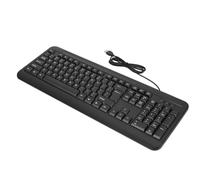 Plyisty Teclado con Cable USB Multimedia de Rendimiento, Teclado Ergonómico de Tamaño Completo con 104 Teclas Silenciosas, Teclado de Computadora Externo para PC OS X para Windows 10 8
