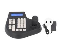 Plyisty Teclado de Cámara PTZ, Controlador de Joystick 2D con Pantalla LCD, Controlador de Cámara Domo de Velocidad PTZ con Bus para PELCO-D, para PELCO-P, AD (Enchufe de la UE)