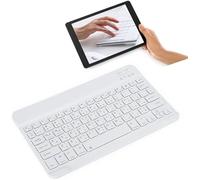 Plyisty Teclado inalámbrico Bluetooth, Mini Teclado USB portátil ultradelgado de 10 ", Idioma árabe/español/Ruso, Adecuado para Android/OS X/Windows(10" Arabic)