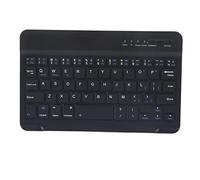 Plyisty Teclado Inalámbrico, Mini Teclado Inalámbrico Ultradelgado de 7-8, Teclado Portátil de Aleación de Aluminio para iOS, Negro
