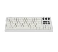 Plyisty Teclado Mecánico con Cable USB, 75% 78 Tecla Declar Red Switch RGB Backlit Hot Swap Keyboard con 6 Teclas Programables LCD y 3 Perillas para PC Gaming (White)
