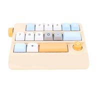 Plyisty Teclado Numérico con Cable USB, Programable 17 Teclas Número Mecánico Pad con Control de Joystick, 12 Modos de Iluminación, Hot Swappable para XP, VIST, 7, (Yellow)