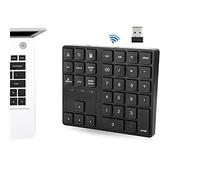 Plyisty Teclado numérico inalámbrico, Teclado numérico ultradelgado USB 2.4G Mini, para computadora portátil y escritorio