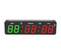 Plyisty Temporizador Digital del Intervalo de Entrenamiento de Fitness con Stopwatch, Temporizador de Gimnasio para el Gimnasio Casero, Programa HIIT Integrado para el/Yoga