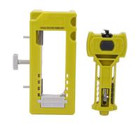 Plyisty Terrena de Mortaja de Pestillo de Puerta y Plantilla de Perforación de Bisagra para Puertas de 1-3/8 1-3/4 Pulgadas de Espesor, Kit de Instalación de Fácil de Usar con Broca en Enrutador