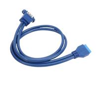 Plyisty USB 3.0 20pin a 2xusb 3.0 Cable de Extensión 5Mbps Transferencia de Datos de Alta Velocidad con Doble Blindaje de Capa y par Retorcido para la Impresora de Recinto del Disco Duro