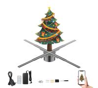 Plyisty Ventilador de Holograma 3D, Ventilador Holográfico de 22 Pulgadas con Aplicación WiFi, Pantalla Publicitaria de Holograma HD 678 LED 2000x1356, 700 Cajas de Video y (Enchufe