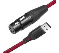 Plyisty XLR Al Cable de Micrófono USB, Cable del Convertidor de Enlace de Micrófono XLR a Mic Mic a los Grabando Karaoke Sing (2m)