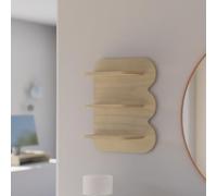 PLYKIT - Estanteria de pared infantil tres baldas Bandit, acabado natural