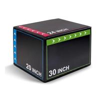 Plyo - Caja blanda 3 en 1, caja pliométrica para saltos, crossfit, entrenamiento funcional, MMA HIIT, cubo de espuma EPE antideslizante, 76 x 61 x 51 cm, plataforma para casa y gimnasio
