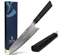 Plys Cuchillo de Cocina de Damasco: Cuchillo de Chef Cuchillo Kiritsuke 20Cm, 67 Capas de Forja de Acero de Damasco, Núcleo Afilado de Acero Vg10 y Mango Octogonal G10, Con Exquisita Caja de Regalo.