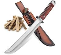 Plys Cuchillo de Supervivencia: Machete Afilado,Cuchillo de Caza,de 5 mm de Grosor,Con Funda,Adecuado Para Sobrevivir en La Jungla y Acampar,Regalos Para Hombres