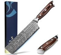 Plys Cuchillo Japones Santoku Cucuillos Cocina: 17.6cm Profesional Cuchillo Cebollero de Chef Acero Inoxidable, Regalos para Mamá y Papá