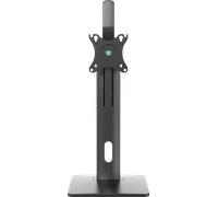 PureMounts® Soporte de Monitor para Dos Pantallas, 1x Soporte de Monitor VESA 75x75 a VESA 100x100, Ajustable en Altura de Forma Continua, inclinable, Giratorio, Giratorio, Negro