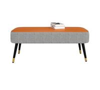 Pm2N4o6qRs Banco de Extremo de Cama Bancos tapizados for Dormitorio, Taburete reposapiés for Sala de Estar con Patas Metal for Entrada, Comedor, Extremo la Cama(Orange)