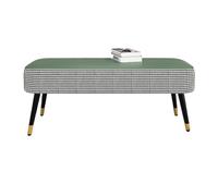 Pm2N4o6qRs Banco de Extremo de Cama Bancos tapizados for Dormitorio, Taburete reposapiés for Sala de Estar con Patas Metal for Entrada, Comedor, Extremo la Cama(Green)