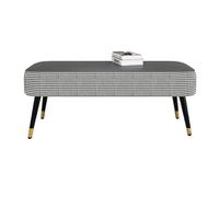 Pm2N4o6qRs Banco de Extremo de Cama Bancos tapizados for Dormitorio, Taburete reposapiés for Sala de Estar con Patas Metal for Entrada, Comedor, Extremo la Cama(Dark Grey)