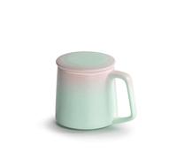 Pm2N4o6qRs Taza de café Juego de 1 taza café con degradado, filtro separador agua cerámica for té tapa, capacidad 350 ml, for oficina, hombres y mujeres(Green)