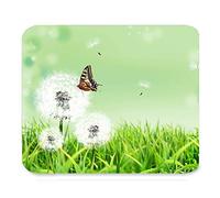 PM485 Hermosa Vintage Crystal Blue Flying Butterfly y Flor Fantasy Art Pattern Design Mejor Regalo Unique Custom Rectángulo Mouse Pad, Gaming Alfombra de ratón Antideslizante Mouse Pad de ratón