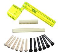 Pmandgk 6 cuerdas para guitarra acústica + 2 bobinadores de cuerdas + 12 pasadores de puente