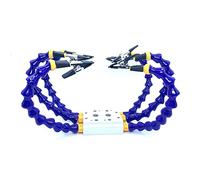 Pmandgk Estación de soldadura de abrazadera de mesa de banco con 6 piezas de soporte de hierro flexible para reparación de soldadura PCB