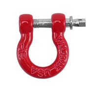 Pmandgk Gancho de remolque en D de 4 piezas de metal rojo para camión oruga RC 1/10 para -4 Axial SCX10 90046 D90